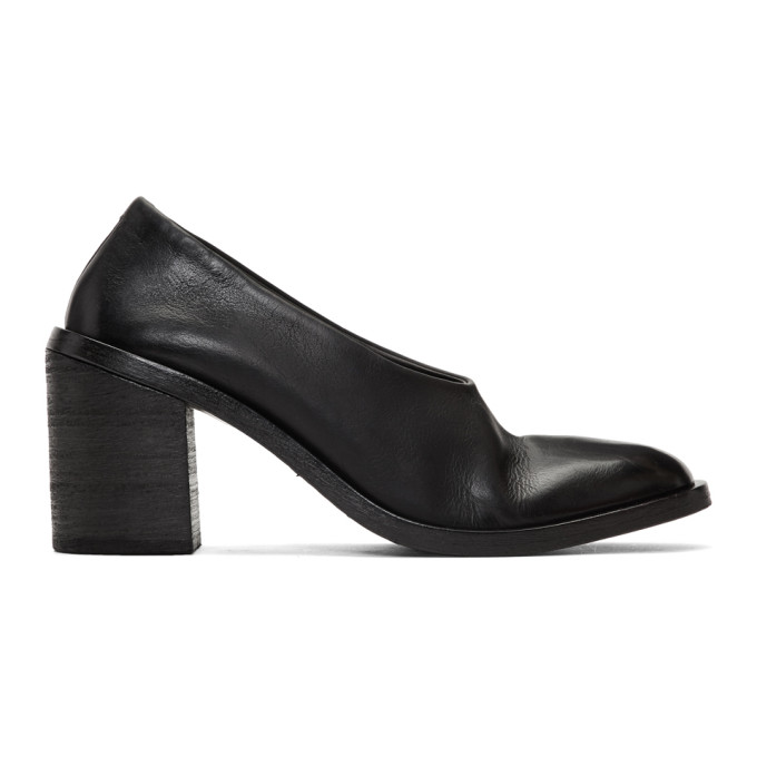 Marsèll Black Tapiro Stacked Heels