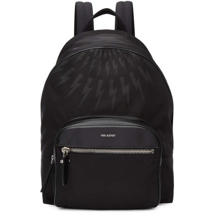 Neil Barrett Black Thunderbolt Backpack