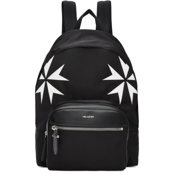 Neil Barrett Black Military Star Backpack