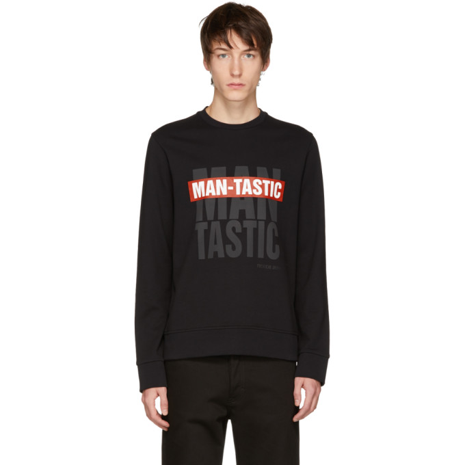 NEIL BARRETT Black 'Man-Tastic' Sweatshirt