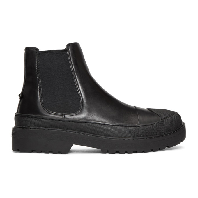 Neil Barrett Black Tark Military Chelsea Boots