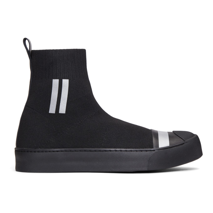 Neil Barrett Black Sock Skater High-Top Sneakers