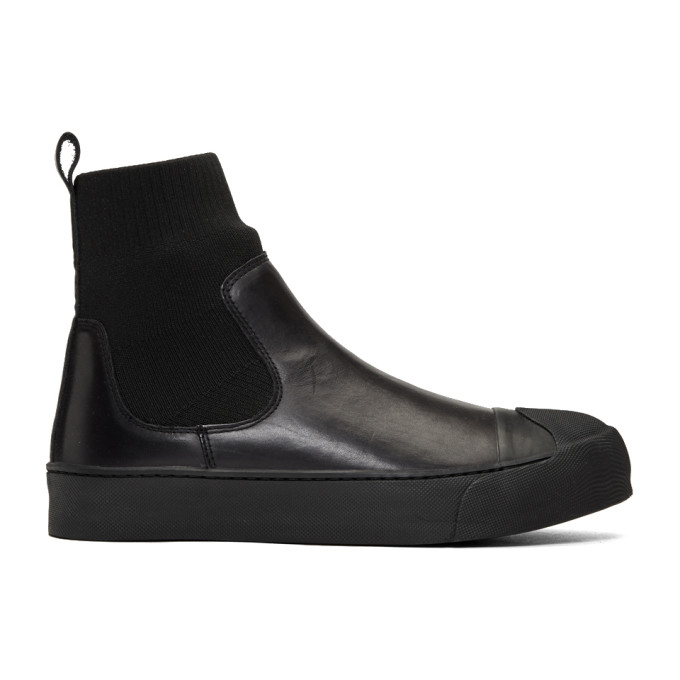 Neil Barrett Black Hybrid Sock-Skater Sneaker