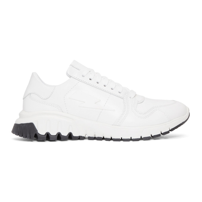 Neil Barrett White Retro Runner Sneakers