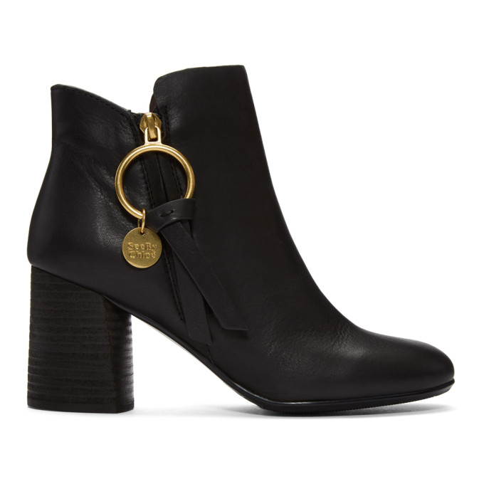 See by Chloe Black Louise Heeled Boots