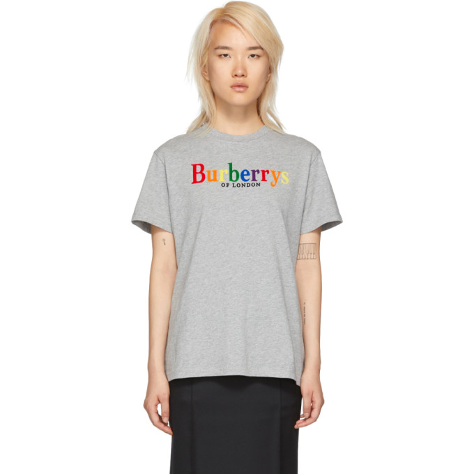 burberry rainbow logo t shirt