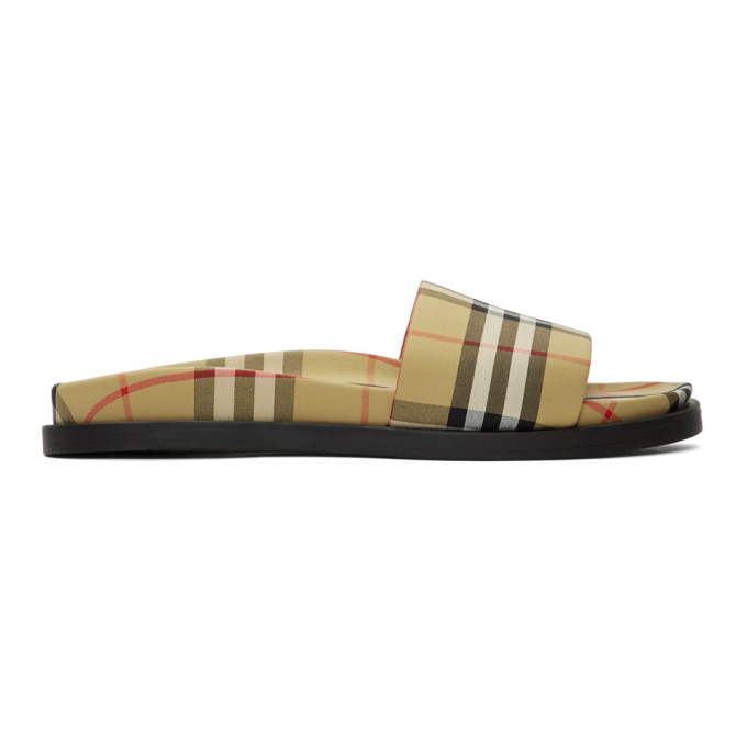 Burberry Yellow Ashmore Slides