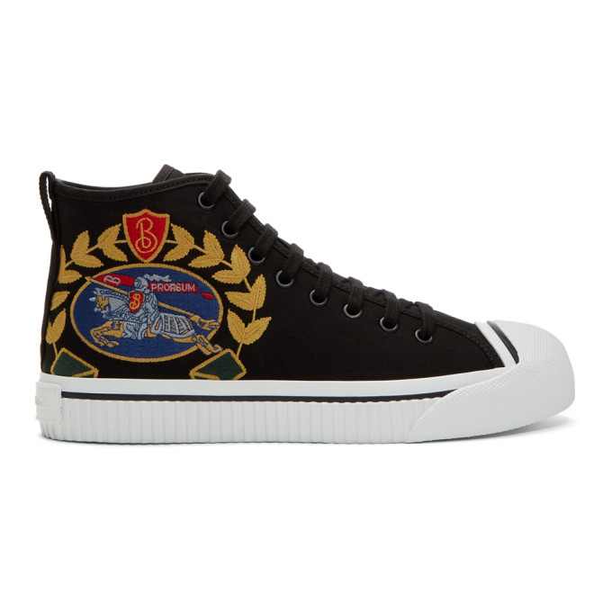 Burberry Black Kingly Big C High-Top Sneakers