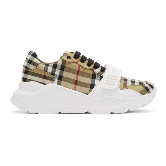 Burberry Yellow Nova Check Regis Low Sneaker