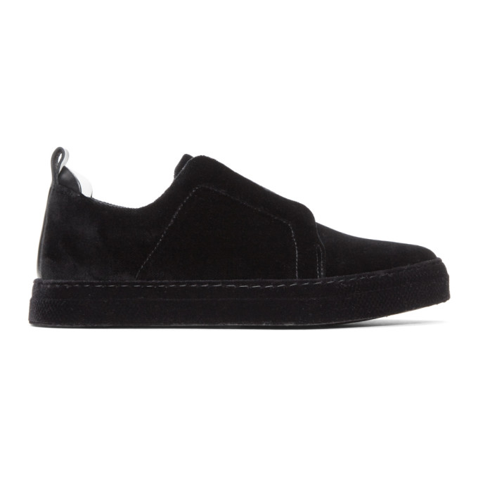 Pierre Hardy Black Velvet Slider Sneakers