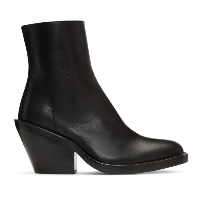 Ann Demeulemeester Black Short Heel Boots