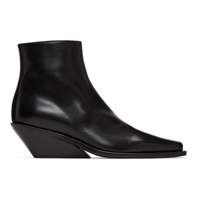 Ann Demeulemeester Black Wedge Boots