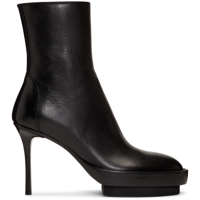 Ann Demeulemeester Black Platform Boots