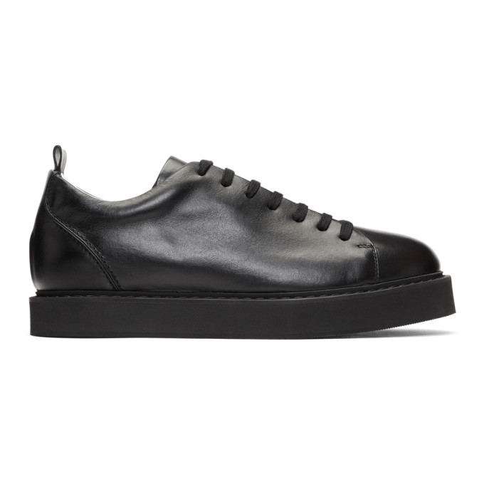 Ann Demeulemeester Black Leather Sneakers