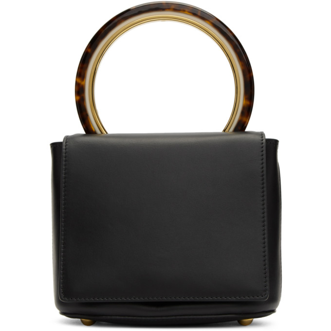 Marni Black Circle Handle Flap Bag