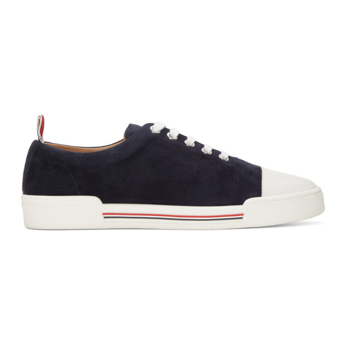 Thom Browne Navy Toe Cap Sneakers