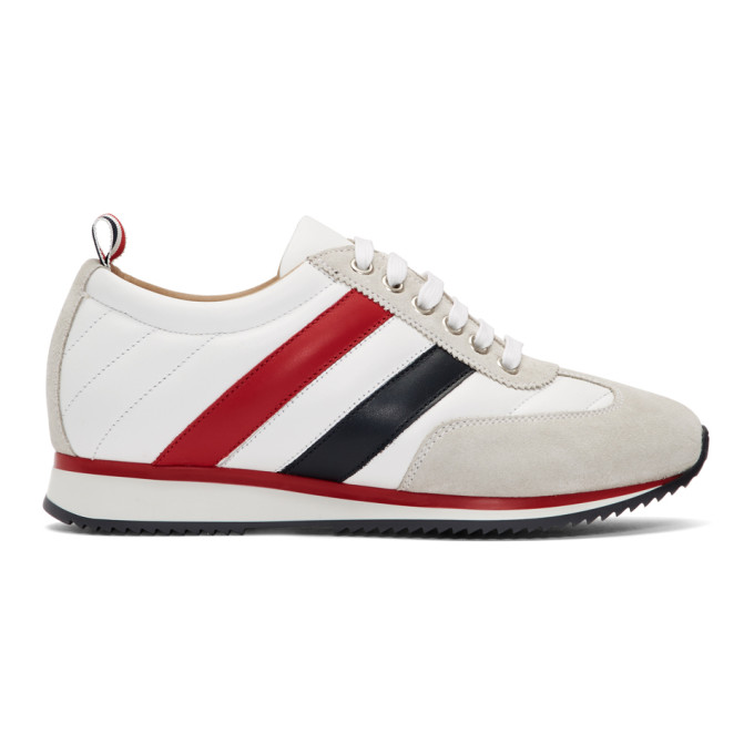 Thom Browne White Quilted Running Sneakers