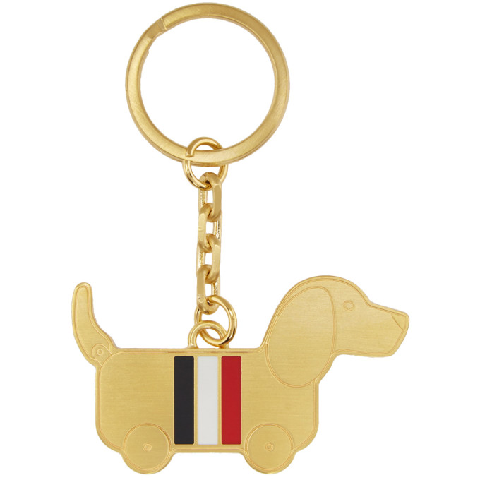 THOM BROWNE THOM BROWNE GOLD TOY ICON HECTOR KEYCHAIN