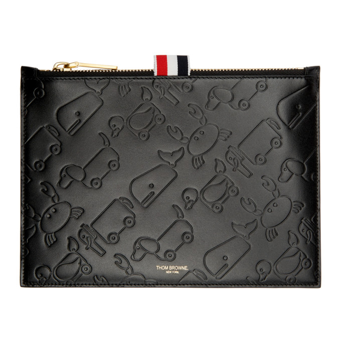 Thom Browne Black Large Embossed Toy Icon Coin Pouch