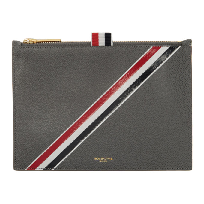 Thom Browne Grey Large Coin Pouch
