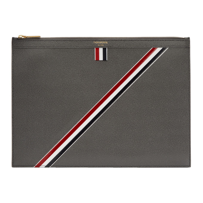Thom Browne Grey Medium Document Holder