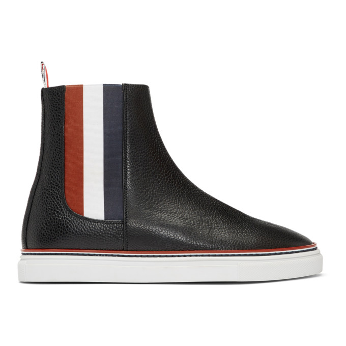 Thom Browne Black Trainer Chelsea Boots