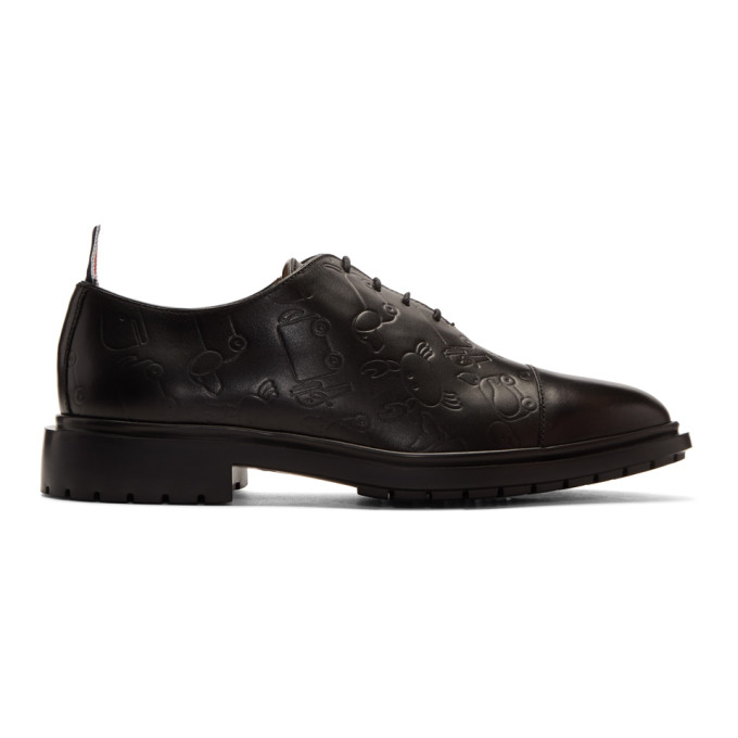 Thom Browne Black Wholecut Toy Icon Oxfords