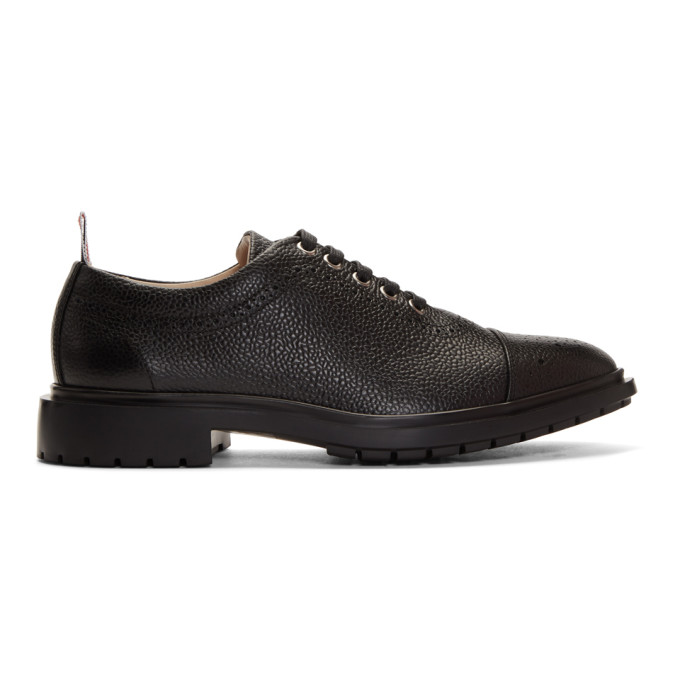 Thom Browne Black Toe Cap Derbys
