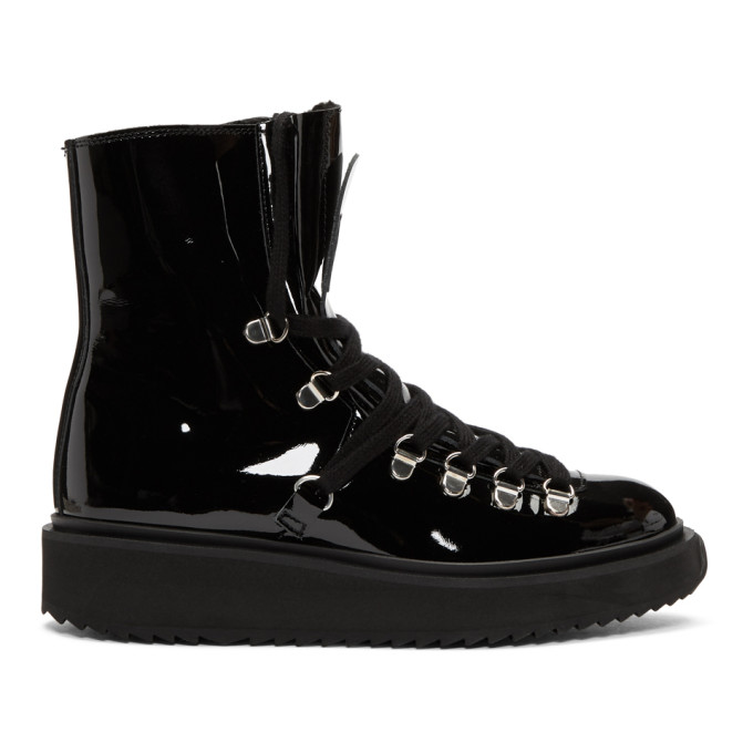 Kenzo Black Patent Alaska Boots
