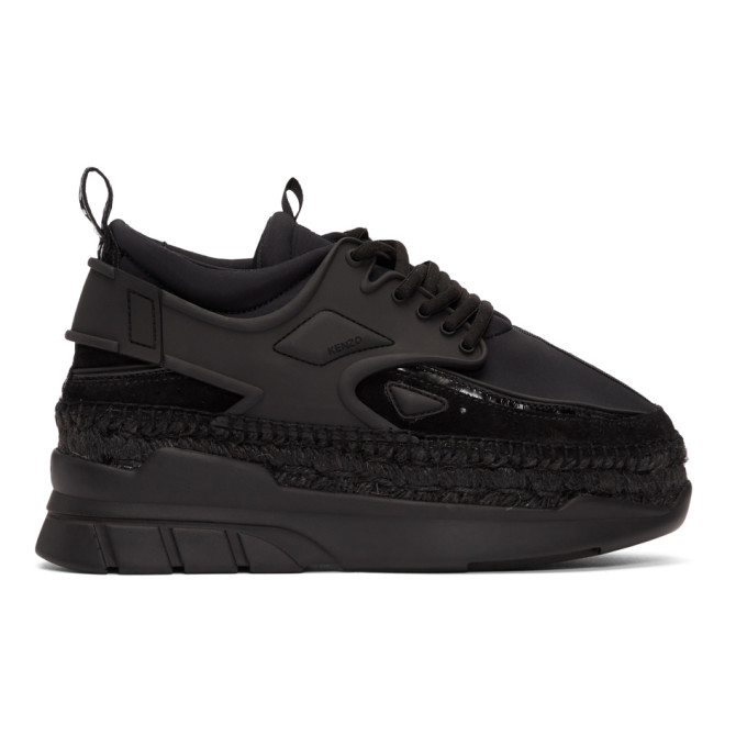 Kenzo Black K-Lastic Espadrille Sneakers
