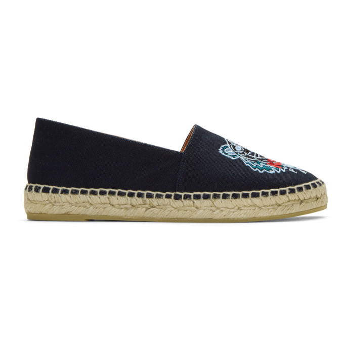 Kenzo Navy Canvas Classic Tiger Espadrilles
