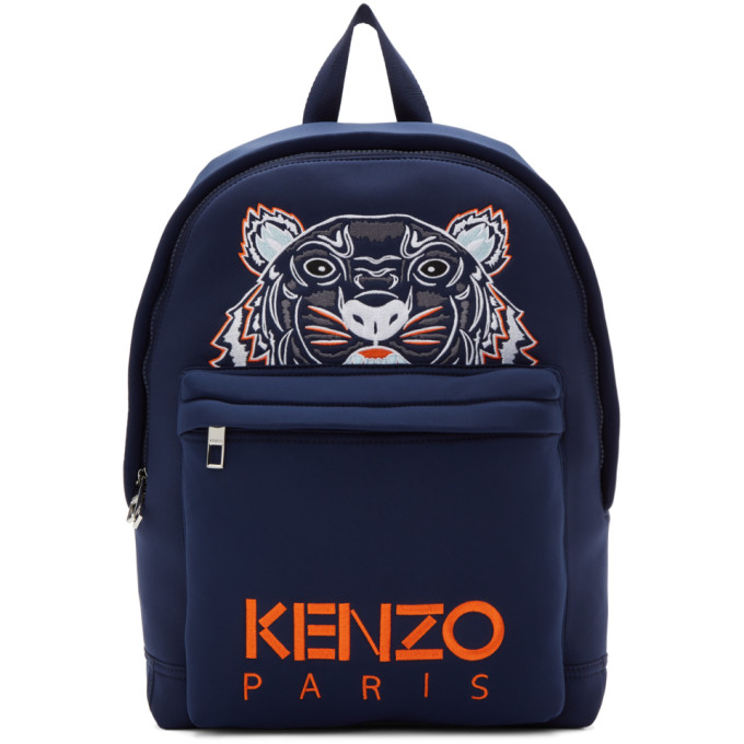 Kenzo Navy Tiger Logo Backpack
