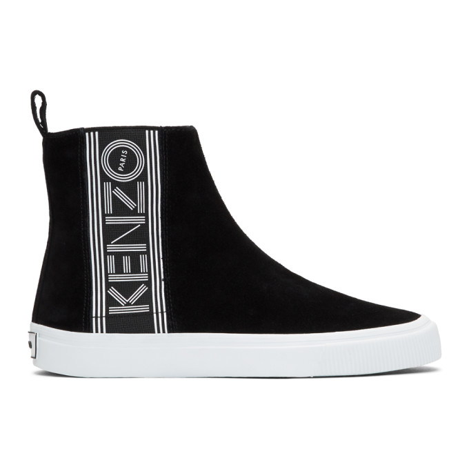 Kenzo Black Suede Kapri High-Top Sneakers