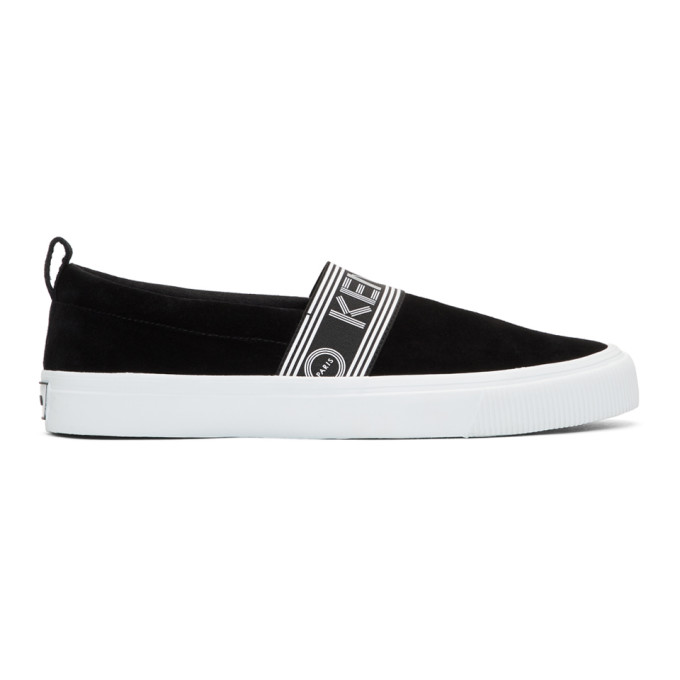 Kenzo Black Suede Kapri Slip-On Sneakers