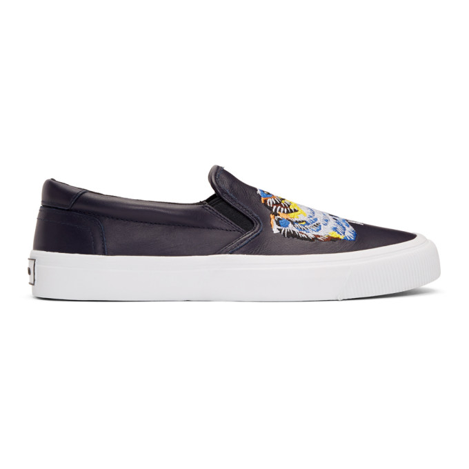 Kenzo Navy K-Skate Slip-On Sneakers