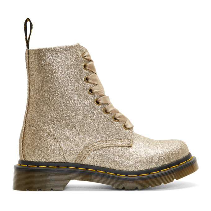 Dr. Martens Gold Glitter 1460 Pascal Boots