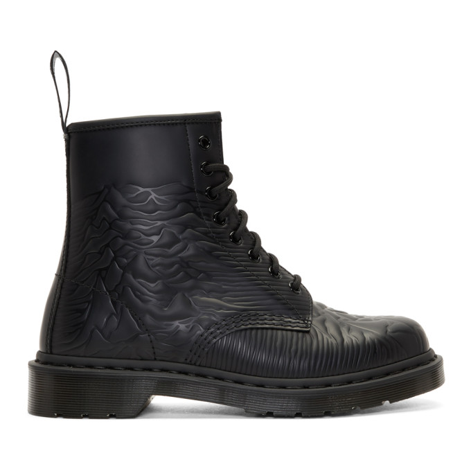 Dr. Martens Black Joy Division 'Unknown Pleasures' 1460 Boots
