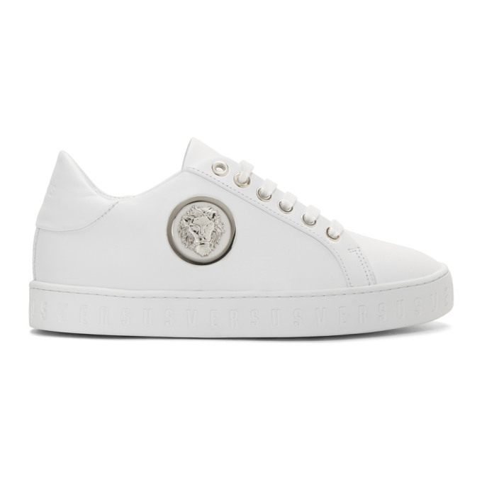 Versus White Lion Sneakers