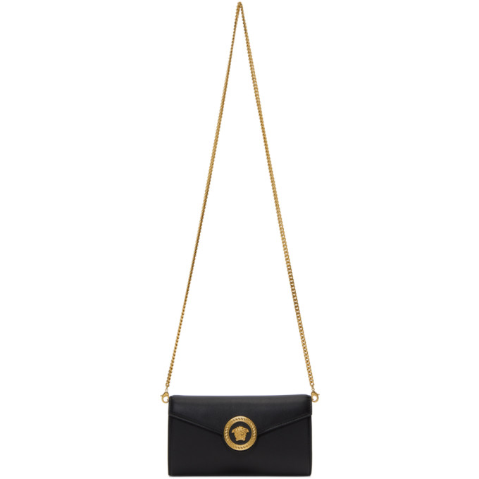Versace Black Tribute Medusa Wallet Chain Bag