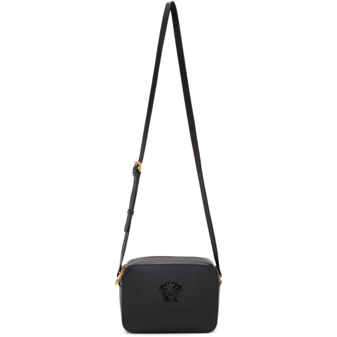 Versace Black Tribute Tonal Medusa Camera Bag
