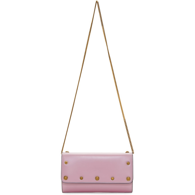 Versace Pink Medusa Continental Wallet Bag