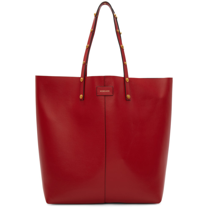 Versace Red North/South Tote