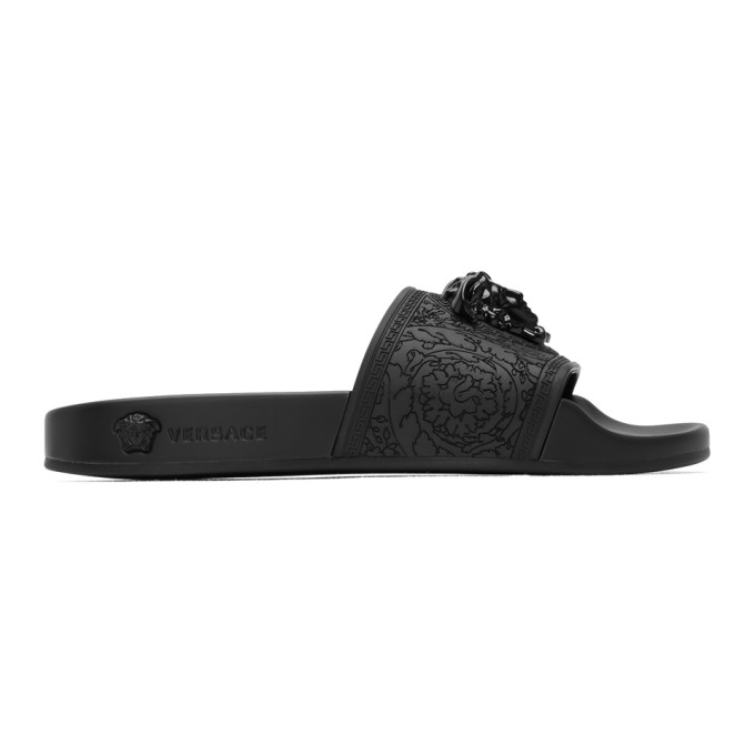 Versace Black Medusa Pool Slides