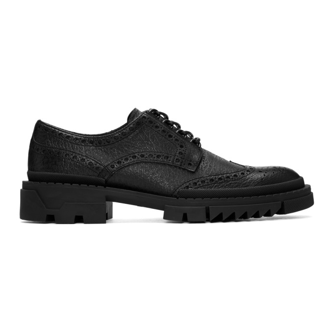 Versace Black Treaded Brogues