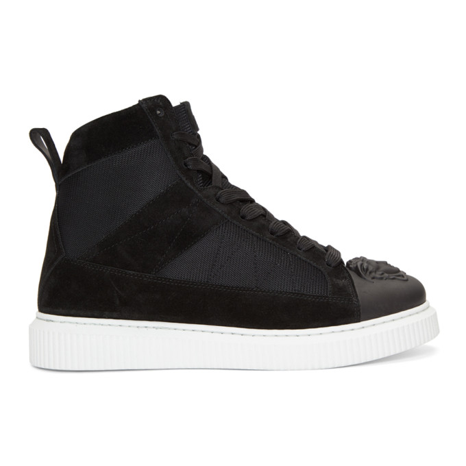 Versace Black 3D Medusa Head Sneakers