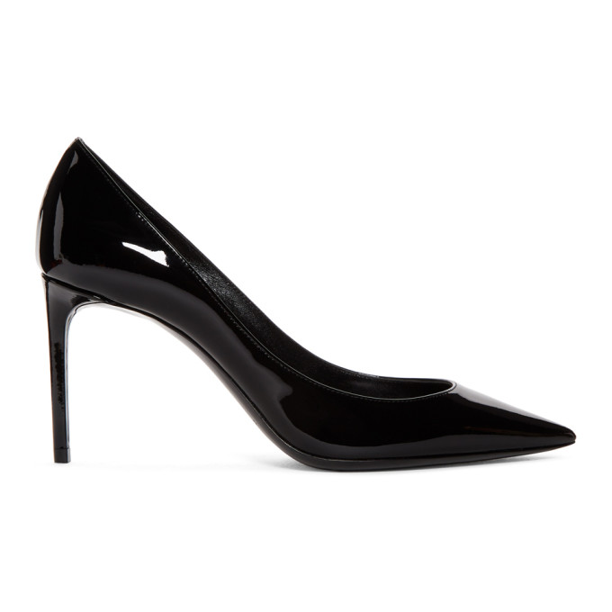 Saint Laurent Black Patent Zoe Heels