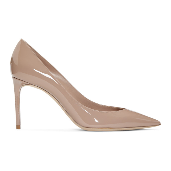 Saint Laurent Beige Patent Zoe Heels