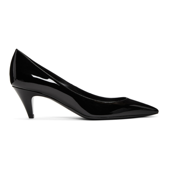 Saint Laurent Black Patent Charlotte Heels