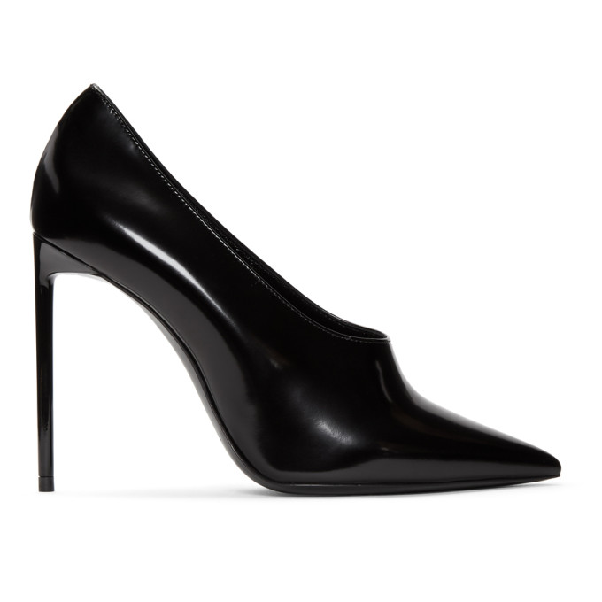 Saint Laurent Black Teddy Heels