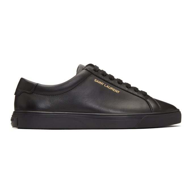 Saint Laurent Black Lace-Up Sneakers